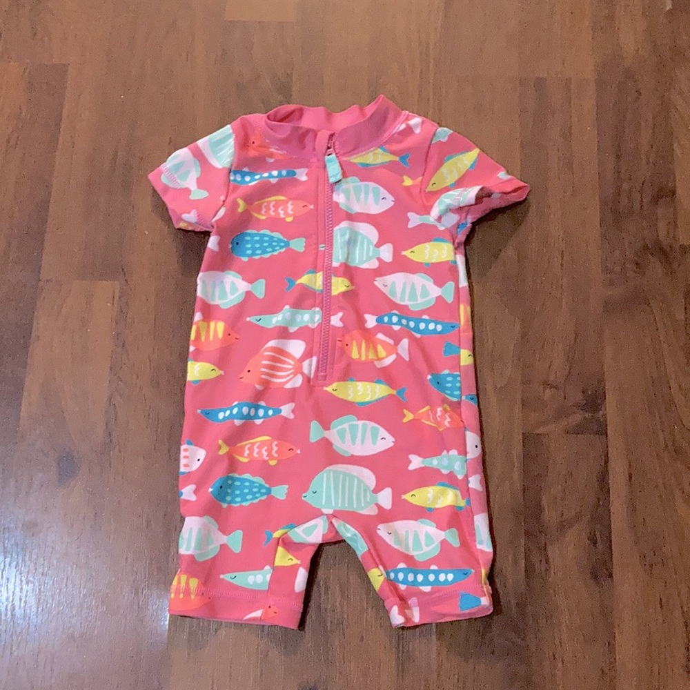 Carter’s zip front rashguard bathing suit